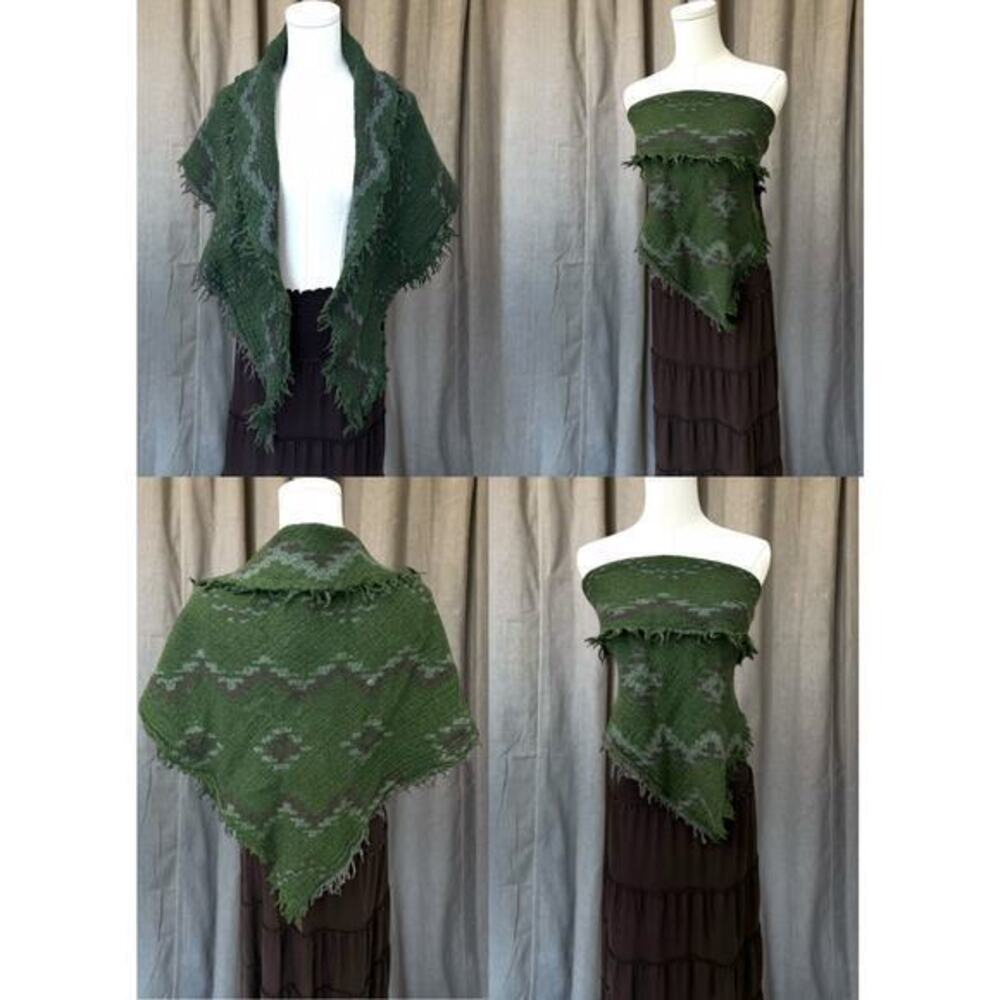 Forest Green Witchy Shawl Top | Fairy Grunge | moody | S-XL